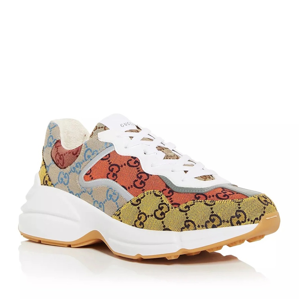 Men’s Gucci Rython GG Multicolor White Sneakers